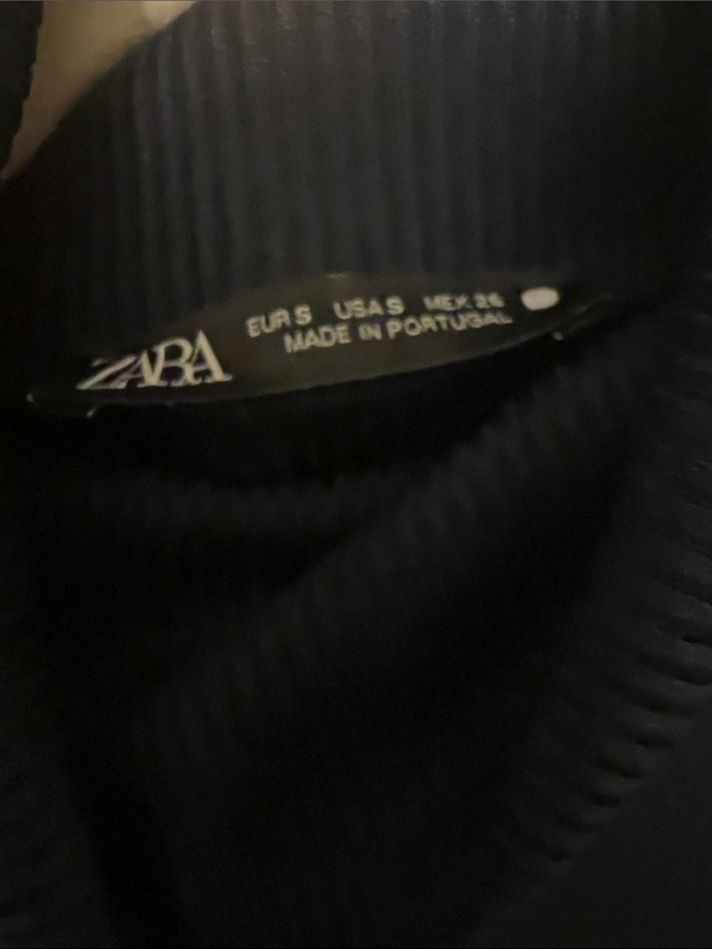 Zara Navy Turtleneck Long Sleeve Knit Dress - Picture 2 of 5